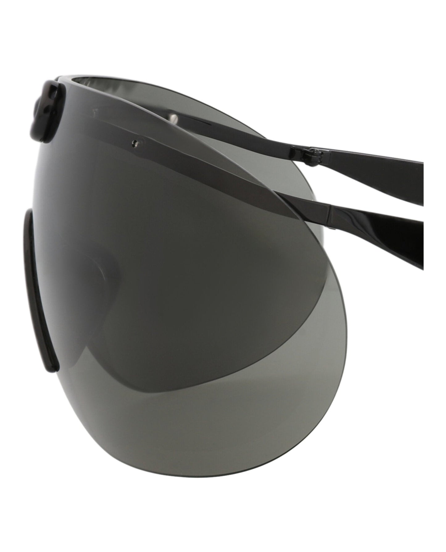 Gucci Mens Shield/Wrap Black Black Grey Fashion Designer Eyewear