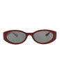 Gucci Womens Round/Oval Burgundy Burgundy Grey Fashion Designer Eyewear