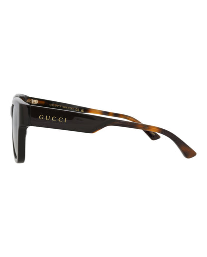 Gucci Mens Square/Rectangle Brown Havana Green Fashion Designer Eyewear