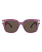 Gucci Womens Square/Rectangle Violet Violet Brown Fashion Designer Eyewear