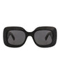 Gucci Womens Square/Rectangle Black Black Grey Fashion Designer Eyewear