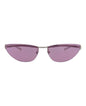 Gucci Womens Cat Eye Silver Silver Violet Fashion Designer Eyewear