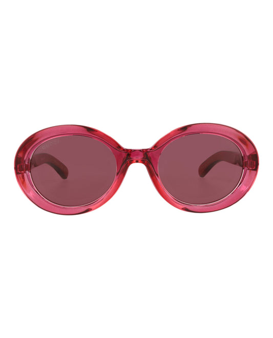 Gucci Womens Round/Oval Red Red Violet Fashion Designer Eyewear