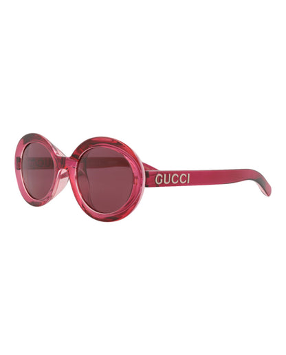Gucci Womens Round/Oval Red Red Violet Fashion Designer Eyewear