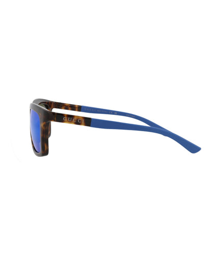 Gucci Mens Square/Rectangle Havana Blue Blue Fashion Designer Eyewear