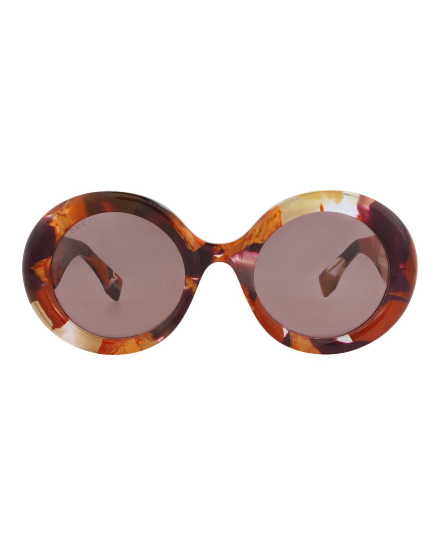 Gucci Womens Round/Oval Orange Orange Violet Fashion Designer Eyewear