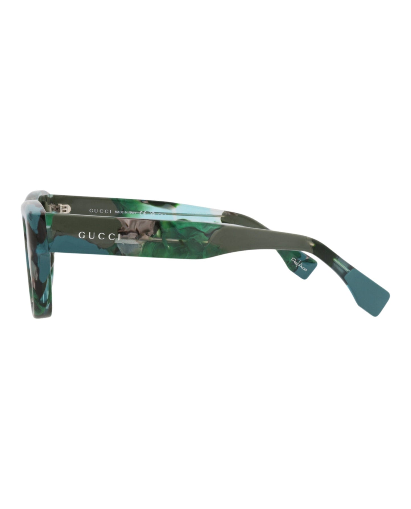 Gucci Mens Square/Rectangle Green Green Brown Fashion Designer Eyewear