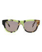 Gucci Mens Square/Rectangle Havana Havana Brown Fashion Designer Eyewear