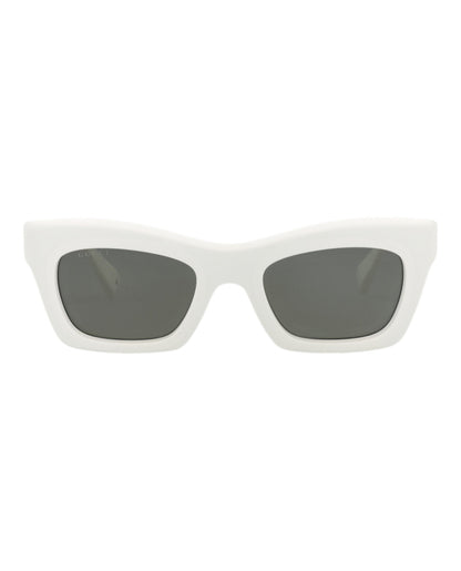 Gucci Womens Cat Eye White White Grey Fashion Designer Eyewear