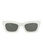 Gucci Womens Cat Eye White White Grey Fashion Designer Eyewear