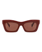Gucci Womens Cat Eye Burgundy Burgundy Brown Fashion Designer Eyewear