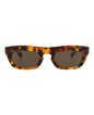 Gucci Mens Square/Rectangle Havana Havana Brown Fashion Designer Eyewear