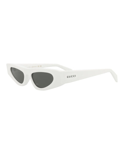 Gucci Womens Cat Eye White White Grey Fashion Designer Eyewear
