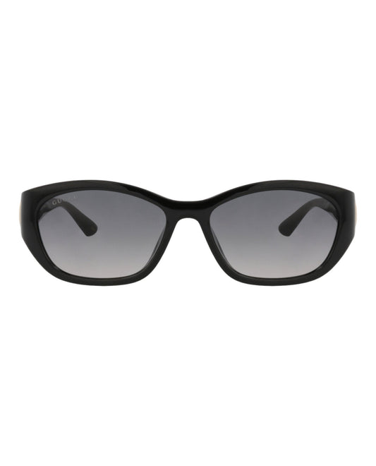 Gucci Womens Round/Oval Black Black Grey Fashion Designer Eyewear