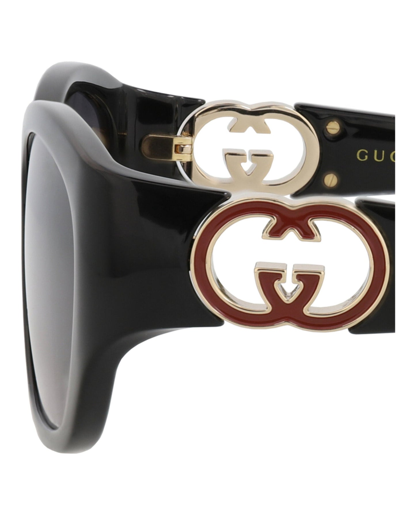 Gucci Womens Round/Oval Black Black Grey Fashion Designer Eyewear