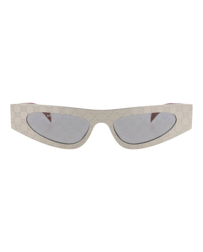 Gucci Womens Cat Eye Silver Silver Smoke Fashion Designer Eyewear