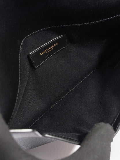 Saint Laurent Uptown Clutch Black Grained Leather