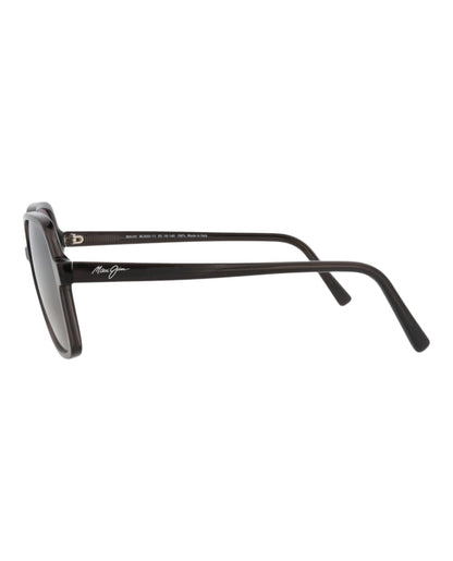 Maui Jim Womens Square/Rectangle Grey Grey Grey Fashion Designer Eyewear