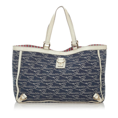 Gucci Abbey D- Ring Canvas Tote Bag (SHG-32612)