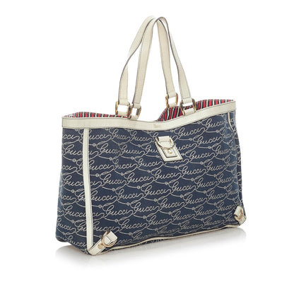Gucci Abbey D- Ring Canvas Tote Bag (SHG-32612)
