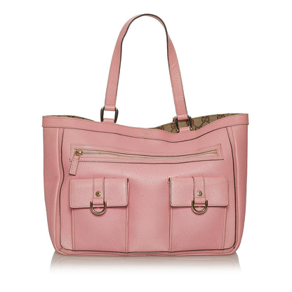 Gucci Abbey Iris Leather Tote Bag (SHG-37220)