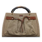Gucci Bamboo Canvas Tote Bag (SHG-Rl4F7t)