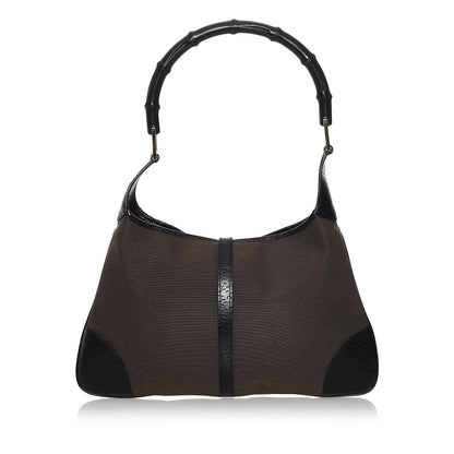 Gucci Bamboo Jackie Canvas Shoulder Bag (SHG-32753)