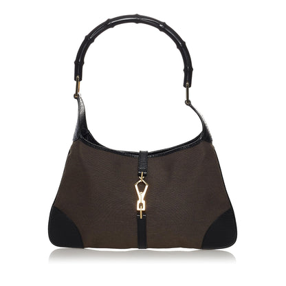 Gucci Bamboo Jackie Canvas Shoulder Bag (SHG-32753)