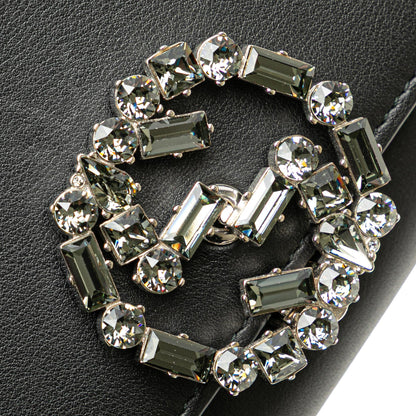 Gucci Calfskin Crystals Broadway Clutch