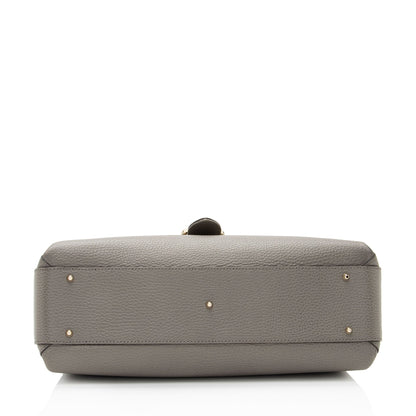 Gucci Calfskin Interlocking G Top Handle Medium Shoulder Bag (SHF-AHOWbQ)