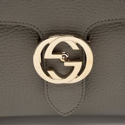 Gucci Calfskin Interlocking G Top Handle Medium Shoulder Bag (SHF-AHOWbQ)