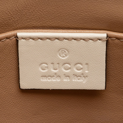 Gucci Calfskin Pearl Bee Broadway Mini Shoulder Bag (SHF-vh1WnC)