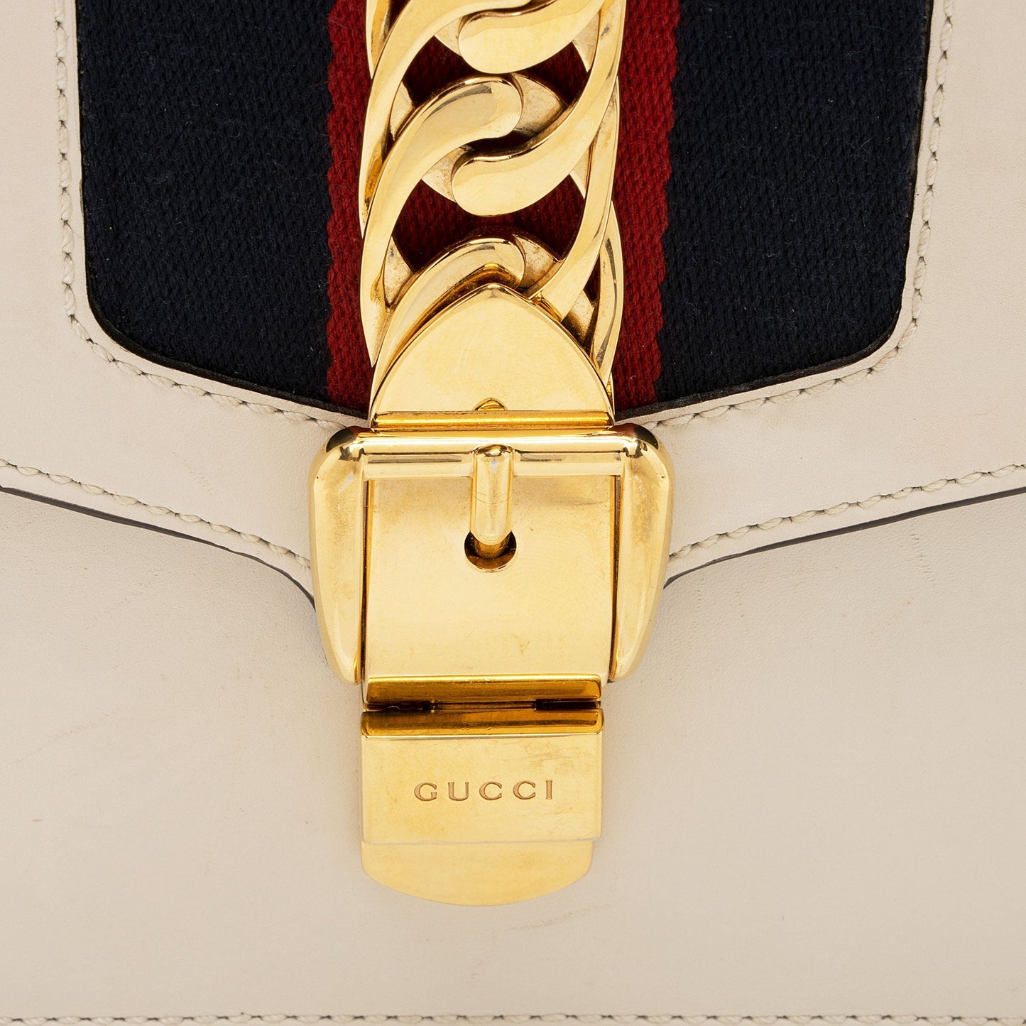 Gucci Calfskin Sylvie Small Shoulder Bag (SHF-zJc6rU)