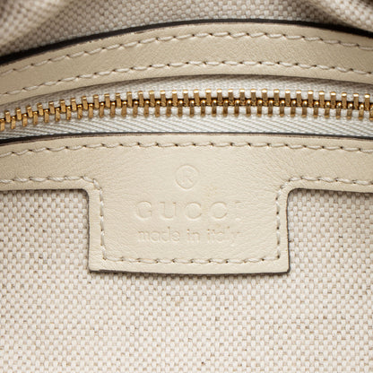 Gucci Calfskin Web Attache Large Shoulder Bag