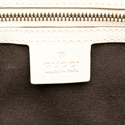 Gucci Calfskin and GG Canvas Nailhead Tote