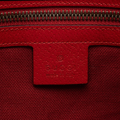 Gucci Canvas Sylvie Striped Logo Tote (SHF-S666dF)