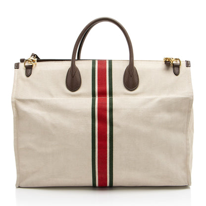 Gucci Canvas Web Foldable Large Tote
