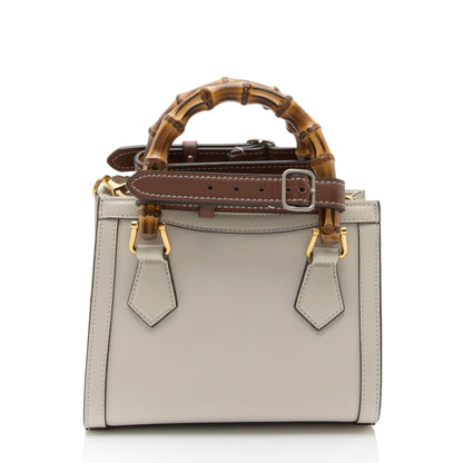 Gucci Cuir Leather Bamboo Diana Mini Tote (SHF-OiQwyN)