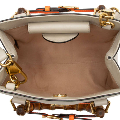 Gucci Cuir Leather Bamboo Diana Mini Tote (SHF-Mtoamr)