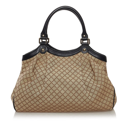 Gucci Diamante Sukey Canvas Tote Bag (SHG-32384)