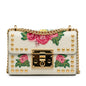 Gucci Floral Studded Padlock Shoulder Bag (SHG-0r94kw)