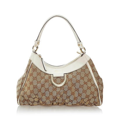 Gucci GG Canvas Abbey D-Ring Shoulder Bag (SHG-30987)