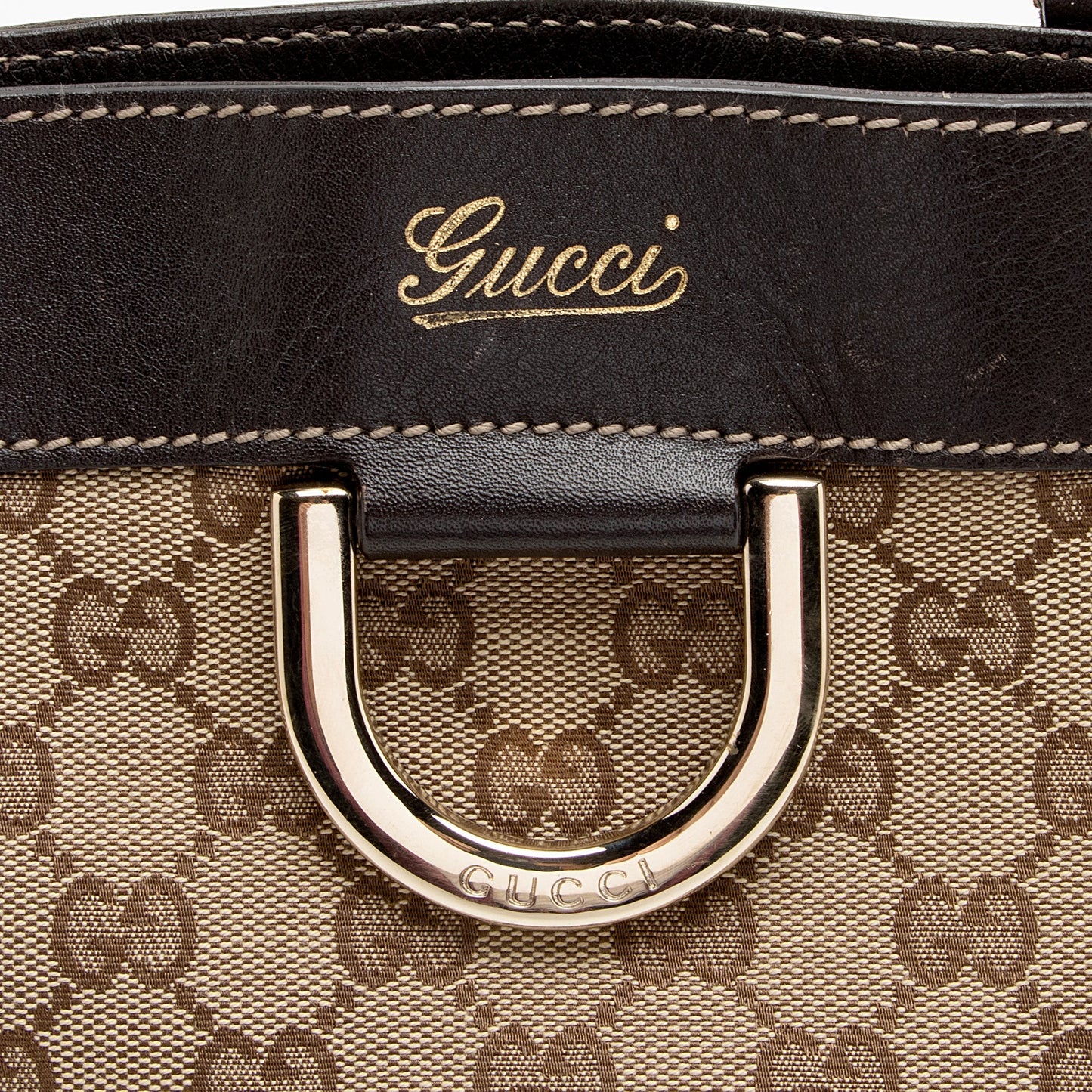 Gucci GG Canvas Abbey D Ring Small Tote (SHF-22935)