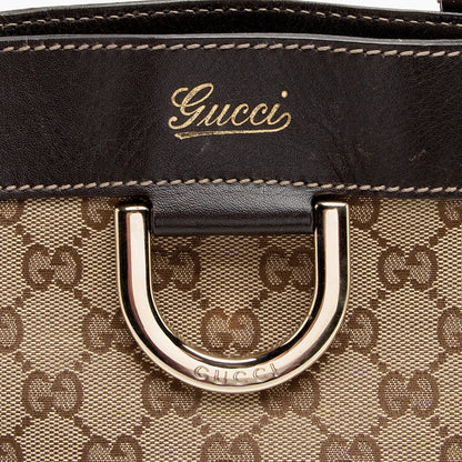 Gucci GG Canvas Abbey D Ring Small Tote (SHF-22935)