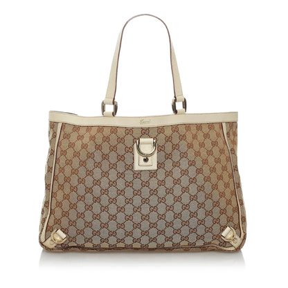 Gucci GG Canvas Abbey D- Ring Tote Bag (SHG-29462)