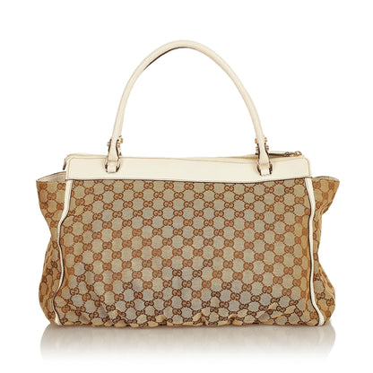 Gucci GG Canvas Abbey-D Ring Tote Bag (SHG-32563)