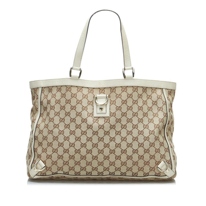 Gucci GG Canvas Abbey D-Ring Tote Bag (SHG-5HkU7J)