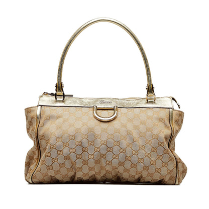 Gucci GG Canvas Abbey D-Ring Tote Bag (SHG-eTLgdn)