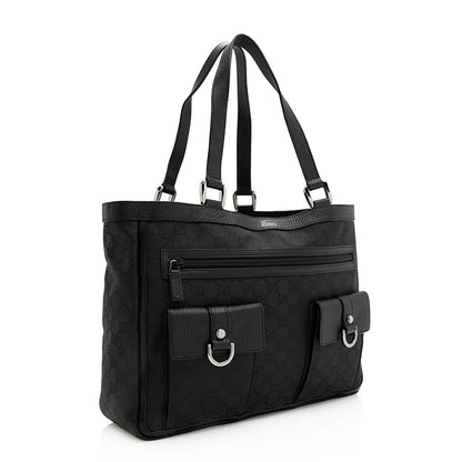 Gucci GG Canvas Abbey Pocket Tote (SHF-20128)