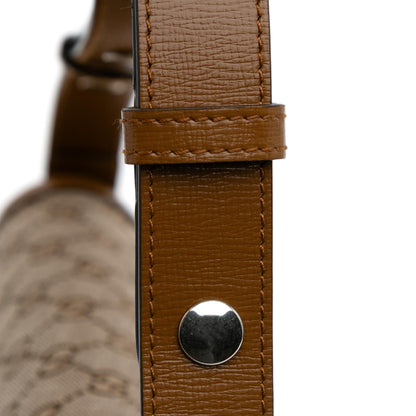 Gucci GG Canvas Asymmetric Horsebit 1955 Shoulder Bag